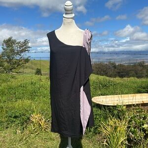 Victoria Secret Black Purple Sleeveless Sheath Dress 8